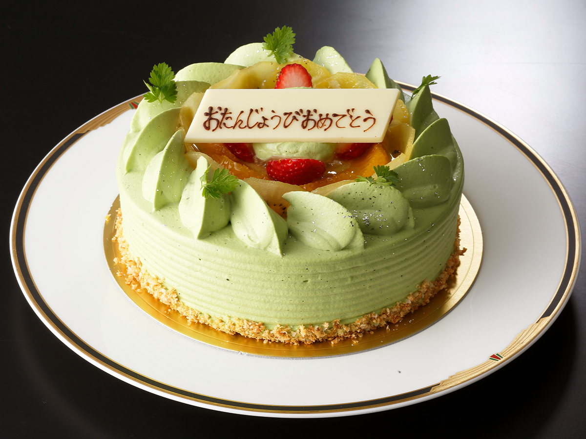 抹茶クリームデコレーションケーキ