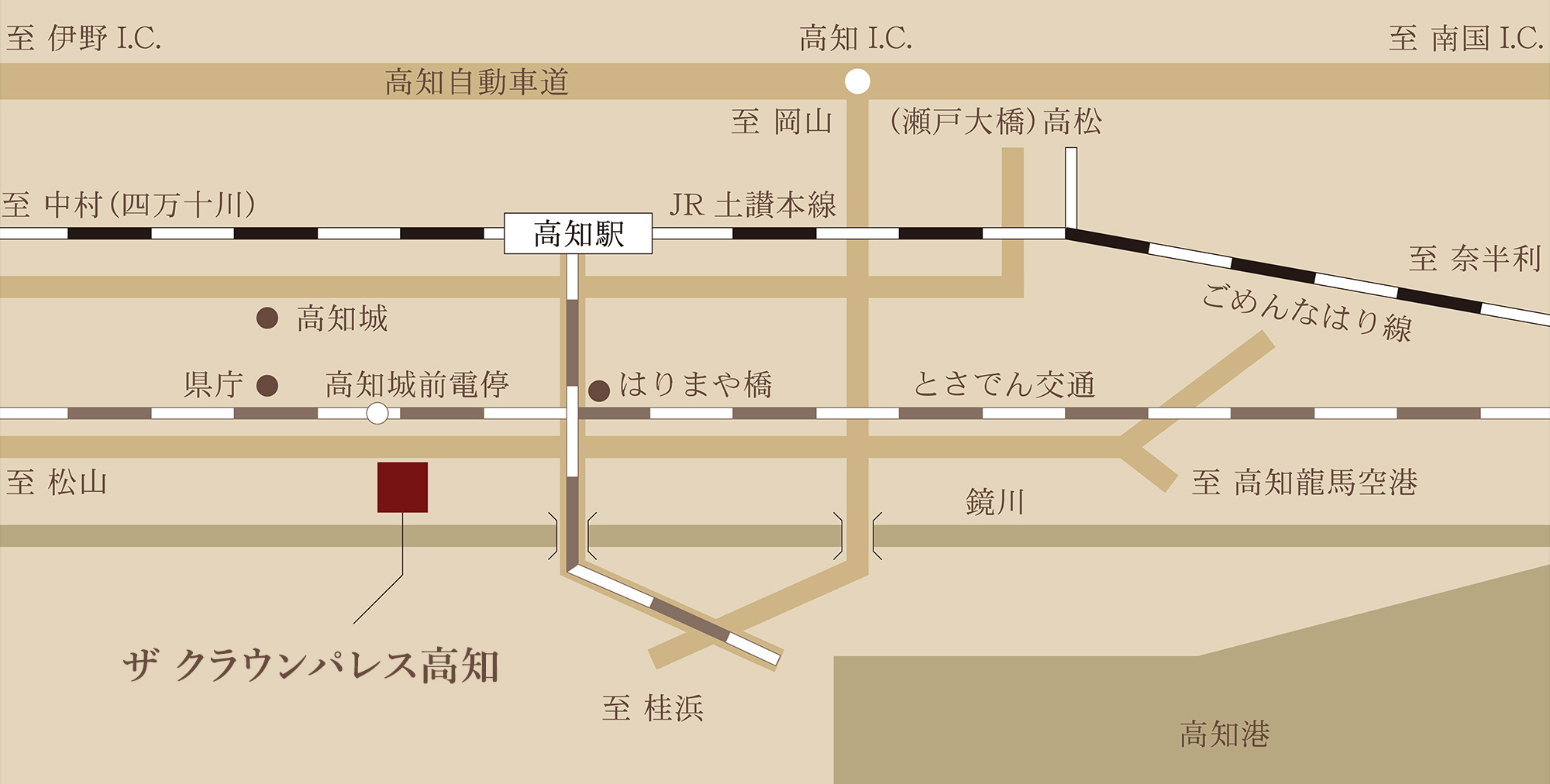 ホテル周辺イラストマップ