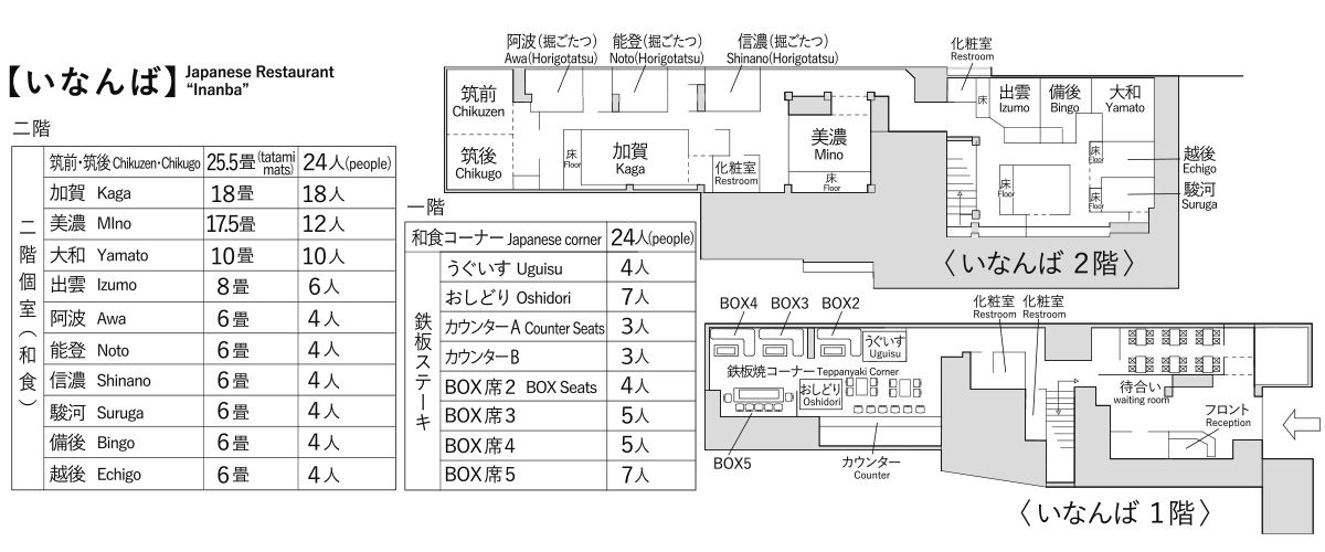 【いなんば】フロアマップ