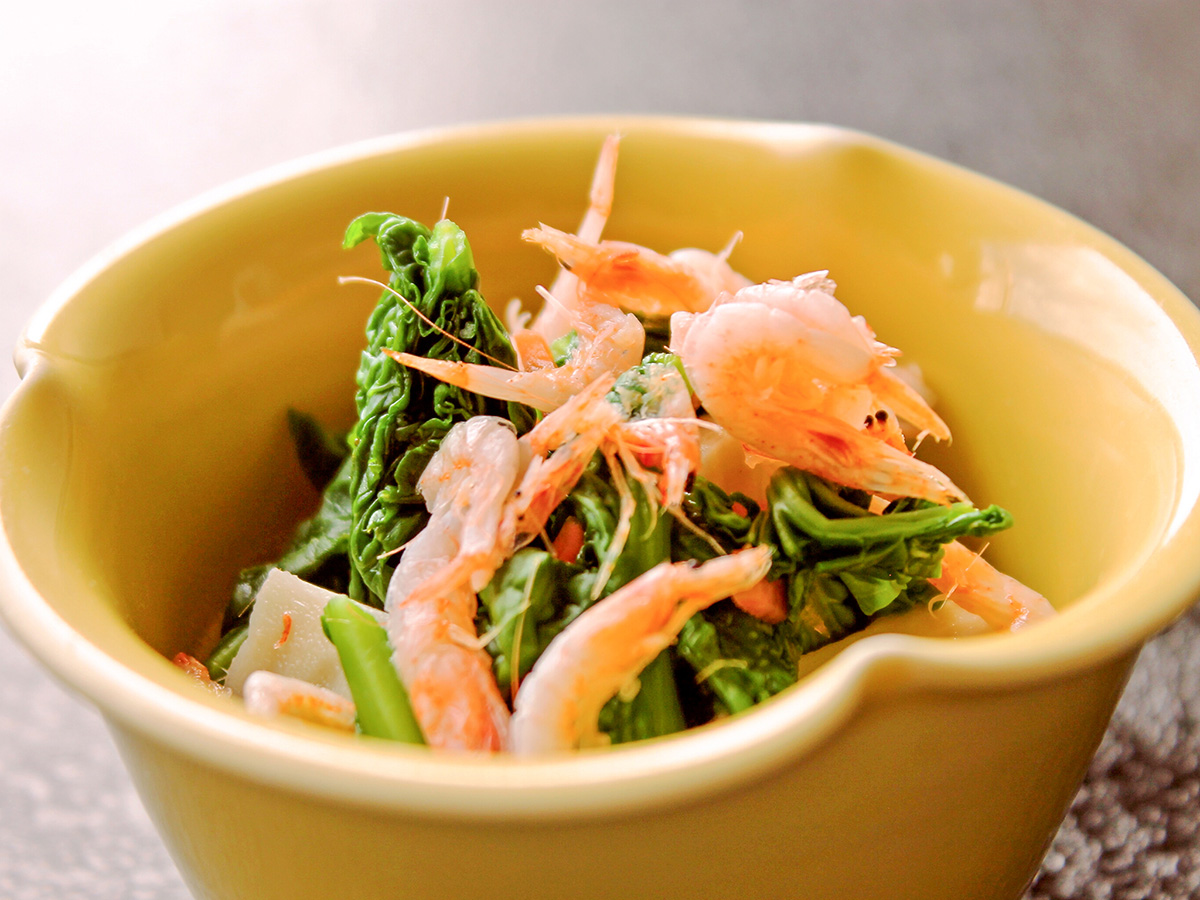 桜海老と青菜・煮浸し