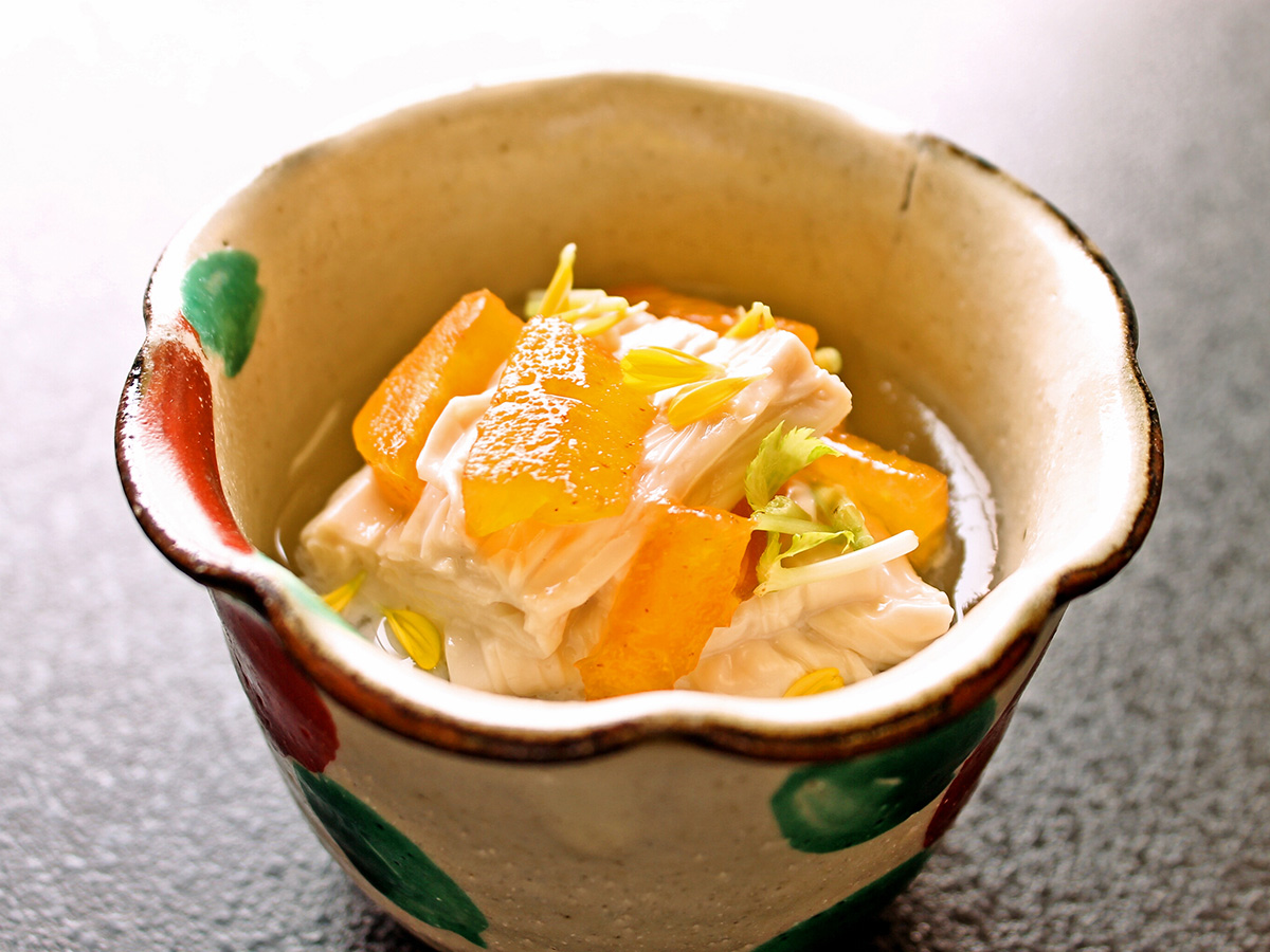 柿と湯葉の白和え