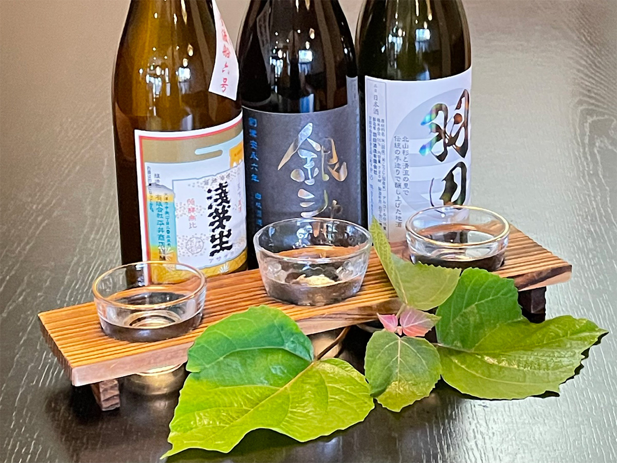 三種の地酒飲み比べ