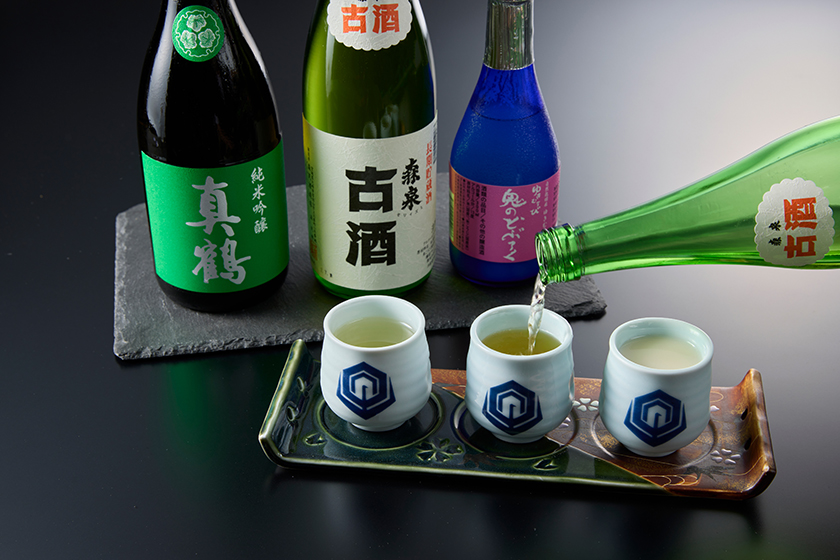 宮城の地酒三種飲み比べ